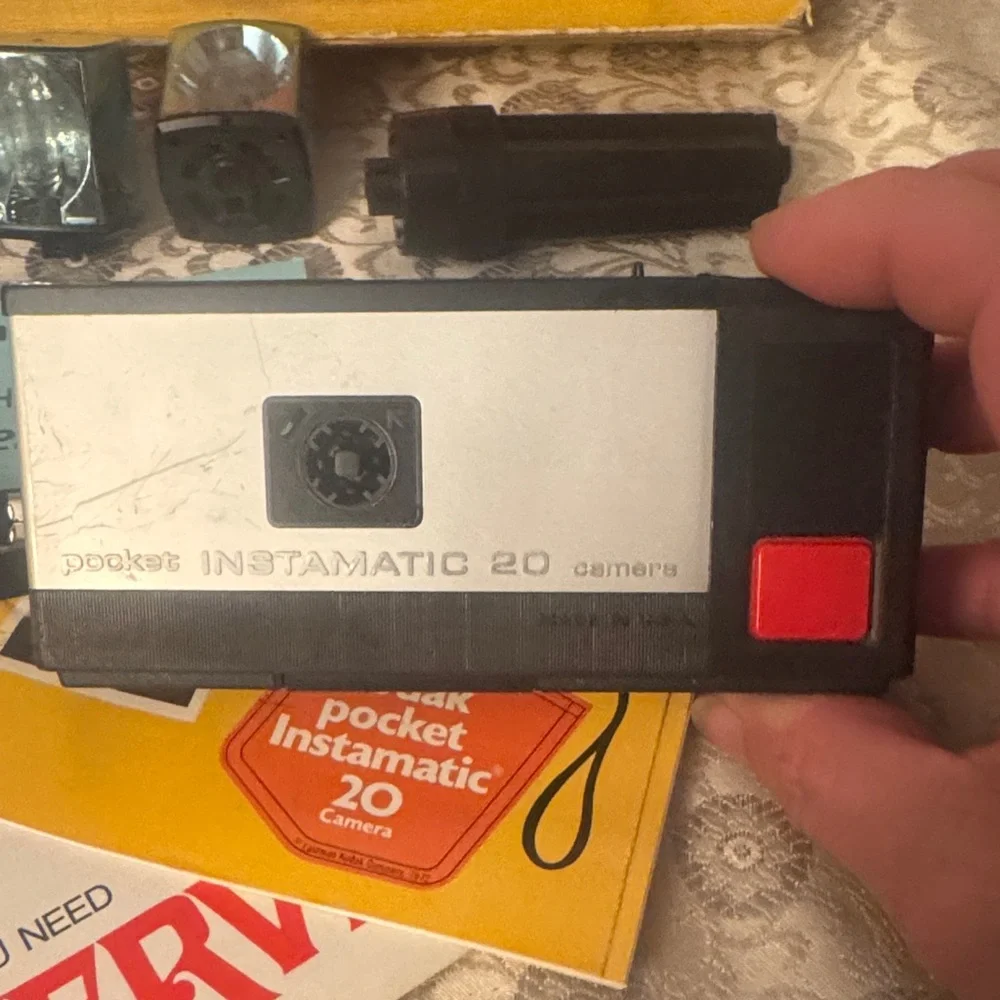 Kodak Instamatic 20 Camera with Black and Silver Finish